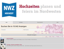 Tablet Screenshot of hochzeit.nwzonline.de